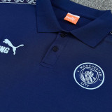 26/27 Man City Royal Blue polo shirts pants suit