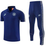 26/27 Man City Royal Blue polo shirts pants suit