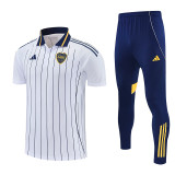 26/27 Boca Juniors White  polo shirts pants suit