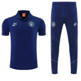 26/27 Man City Royal Blue polo shirts pants suit