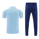 26/27 Man City Sky Blue polo shirts pants suit