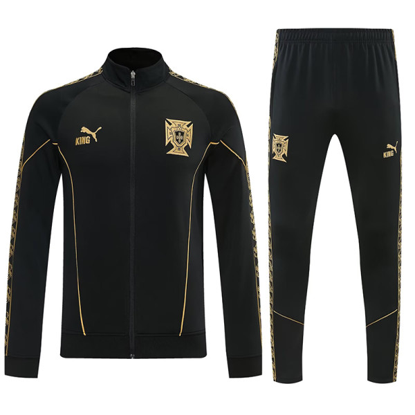 26/27 Portugal Black Gold Jacket Tracksuit