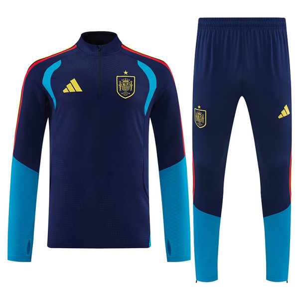 26/27 Spain Royal Blue Half Pull Tracksuit (半拉链)