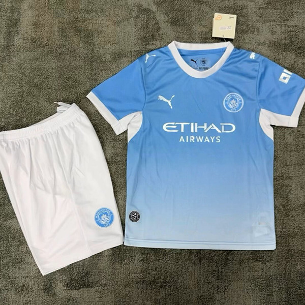 26/27 Man City Home Kids Soccer Jersey