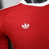 26/27 Man Utd Leisure Red Player Version Long Sleeve Retro Soccer Jersey
