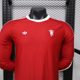 26/27 Man Utd Leisure Red Player Version Long Sleeve Retro Soccer Jersey