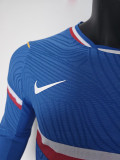 26/27 France Special Edition Blue Long Sleeve Player Version Soccer Jersey