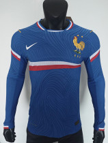 26/27 France Special Edition Blue Long Sleeve Player Version Soccer Jersey