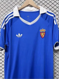2026 Zaragoza Special Edition Retro Blue Fans Soccer Jersey(带复古章)