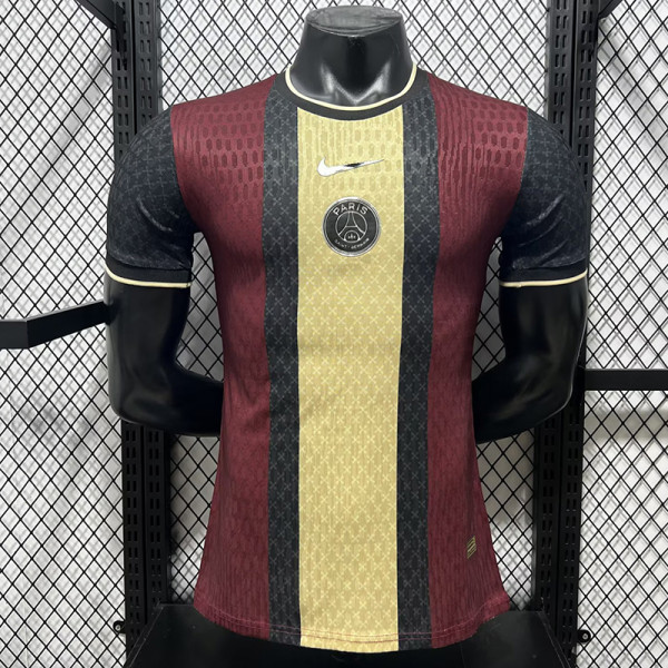 25/26 PSG Special Edition Red Brown Player Version Soccer Jersey