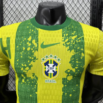26/27 Brazi Team Logo Edition Yellow Player Version Soccer Jersey