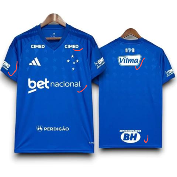 26/27 Cruzeiro Home Fans Soccer Jersey(Print all sponsors全广告)