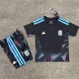 26/27 Argentina Ｇoalkeeper Black Kids Soccer Jersey