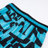 26/27 Flying Man Casual NBA Edition Black Blue shorts#C2518