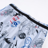26/27 Flying Man Casual NBA Edition graffiti White shorts#C2523