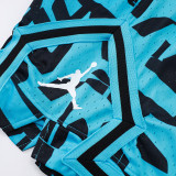 26/27 Flying Man Casual NBA Edition Black Blue shorts#C2518