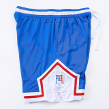 26/27 Flying Man Casual NBA Edition Mesh blue shorts#A2512