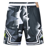 26/27 Flying Man Casual NBA Edition graffiti White&Black shorts#C2517