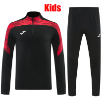 26/27 UA Black &Red Kids Half Pull Tracksuit#815(童装半拉链)