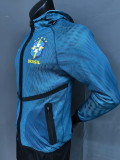 2026 Brazil Dark Blue Hooded Double Layered Appearance Suit