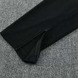 26/27 PSG Black polo shirts pants suit(圆领)
