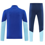 26/27AD Blue Kids Half Pull Tracksuit#814(童装半拉链)