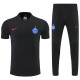26/27 PSG Black polo shirts pants suit(圆领)