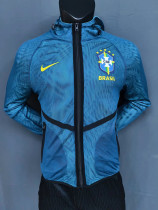 2026 Brazil Dark Blue Hooded Double Layered Appearance Suit