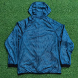 2026 Brazil Dark Blue Hooded Double Layered Appearance Suit