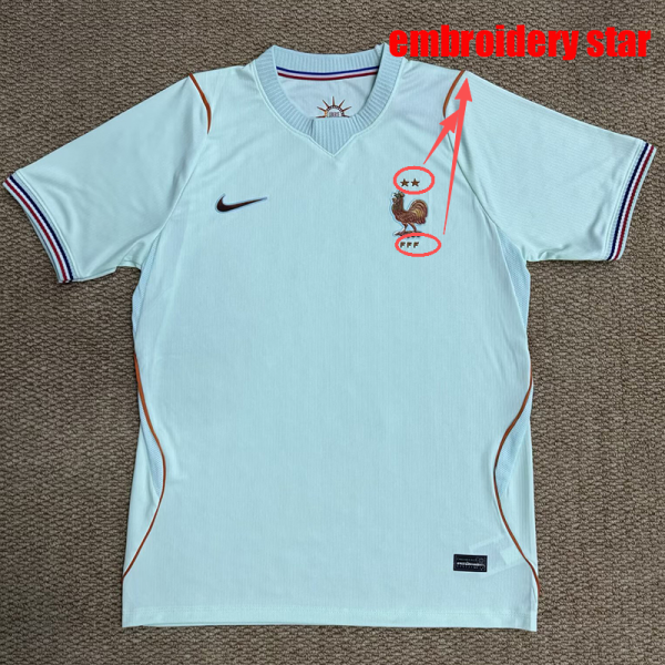 26/27 France Away Fans Soccer Jersey(embroidery star刺绣星星)