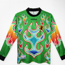 1998 Japan GoalKeeper Green Long Sleeve Retro Soccer Jersey(长袖)