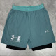 2026 UA Apple Green Double Layered Sports Shorts#U3001果绿