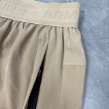 2026 UA Khaki Double Layered Sports Shorts#U3001卡其色