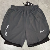 2026 NK Grey Double Layered Sports Shorts#N1004灰色