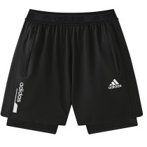 2026 AD Black Double Layered Sports Shorts#A2003白标黑色