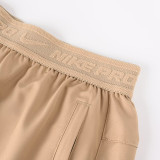 2026 NK Khaki Double Layered Sports Shorts#N1002金标卡其