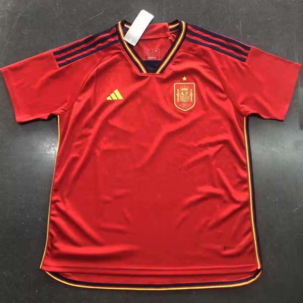 22/23 Spain Home World Cup Fans Soccer Jersey