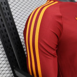 26/27 Roma Red Player Version Long Sleeve Retro Soccer Jersey