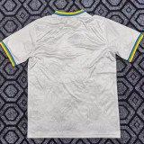 26/27 Brazil Small Grass Leaf White Fans Soccer Jersey