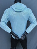 2026 France Light Blue Hooded Double Layered Appearance Suit