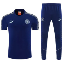 26/27 Man City Royal Blue shirts pants suit(圆领)