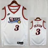 25/26 76ERS IVE RSON #3 White Retro Top Quality Hot Pressing Retro NBA Jersey
