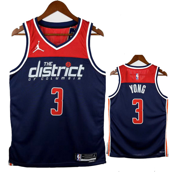 22/23 Wizards YONG # 3 Flying Man Edition Royal Blue Top Quality Hot Pressing NBA Jersey