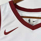 Cavaliers HARDEN #1White Top Quality Hot Pressing Retro NBA Jersey(黄边字体）