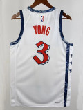 24/25 Wizards YONG # 3 White City Edition Top Quality Hot Pressing NBA Jersey