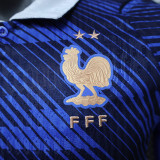 26/27 France Home Player Version Long Sleeve Soccer Jersey(embroidery star刺绣星)
