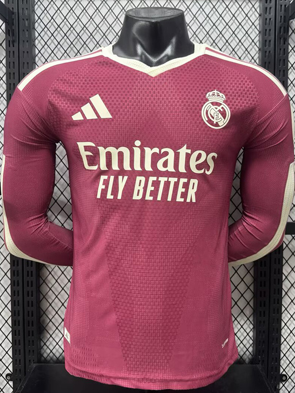 26/27 RMA Home Third Player Version Long Sleeve Soccer Jersey