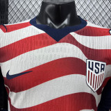 26/27 USA Home Player Version Long Sleeve Soccer Jersey