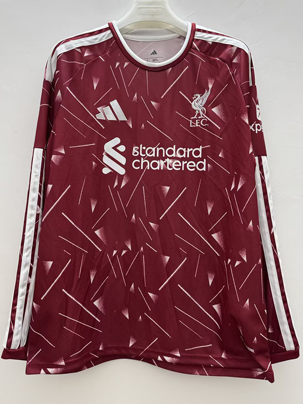 26/27 LIV Home Long Sleeve  Soccer Jersey