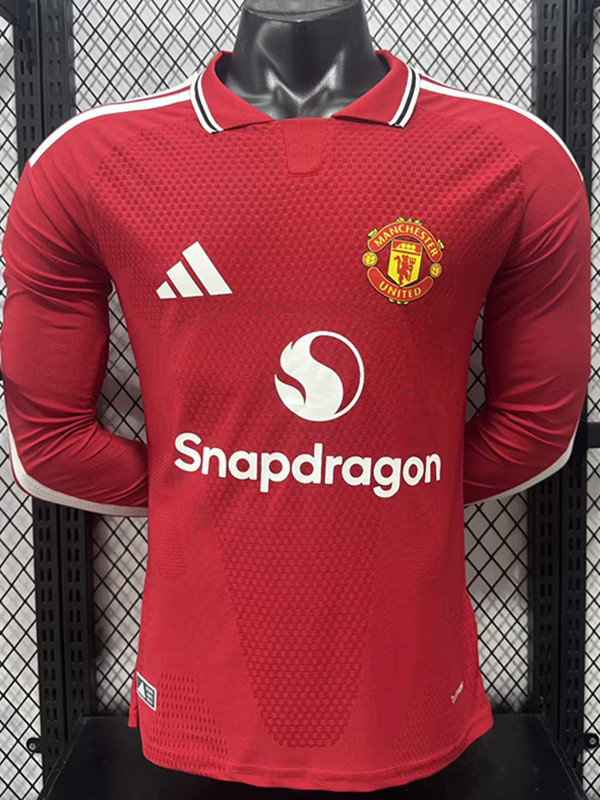 26/27 Man Utd Home Player Version Long Sleeve Soccer Jersey